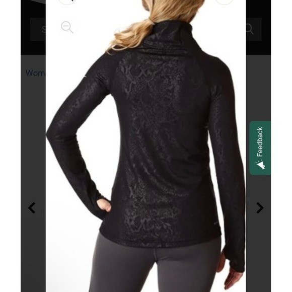 Nike Pro HyperWarm Vixen Top Women Black Snake Print Pullover Mock Neck Athletic - Picture 2 of 9